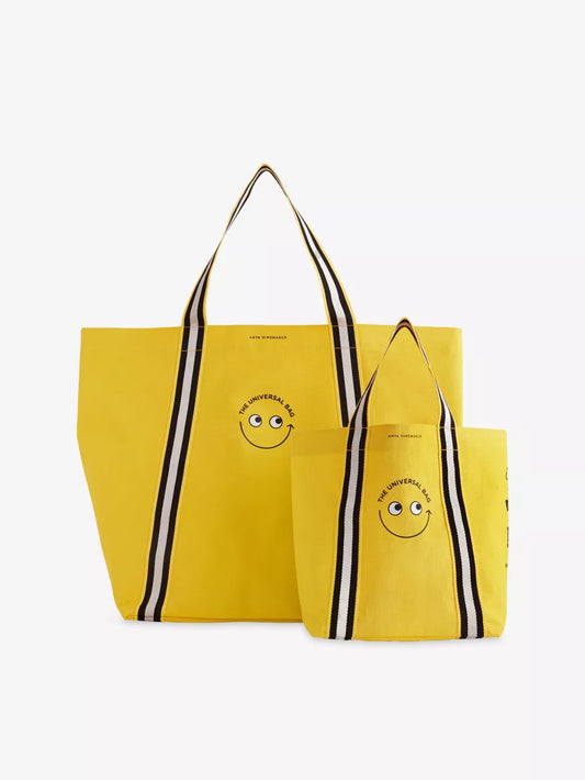 Selfridges Selection X Anya Hindmarch Logo-Print Canvas Tote Bag Set Small & Large