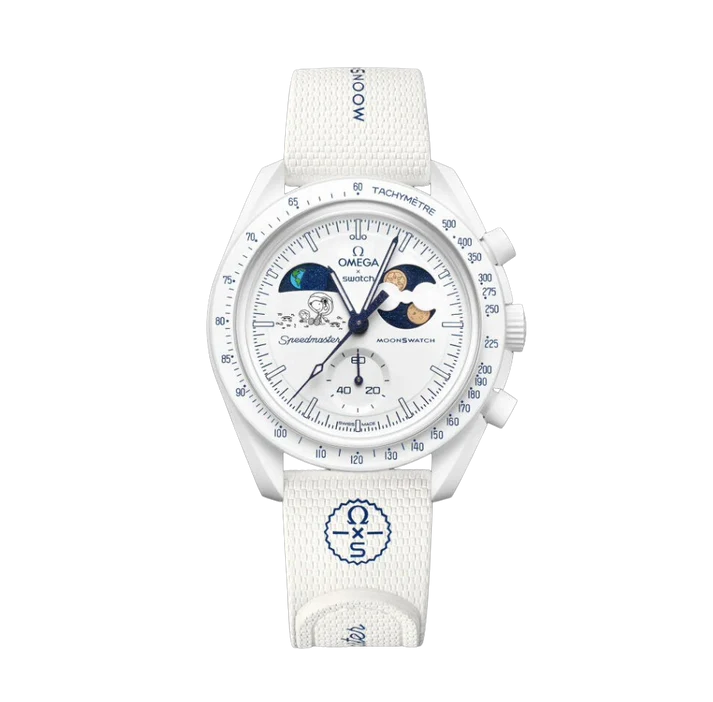 Swatch x Omega Bioceramic Moonswatch Mission to Earthphase – Moonshine Gold (SO33W701L) - 'COLD MOON'