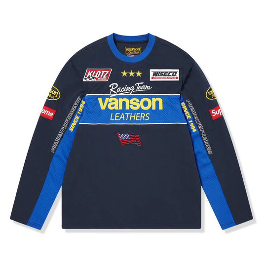Supreme x Vanson L/S Navy Top (SS26)