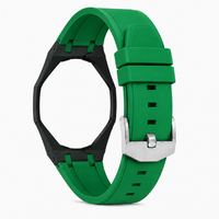 "Green Black" Watch Strap (12 o'clock dial)