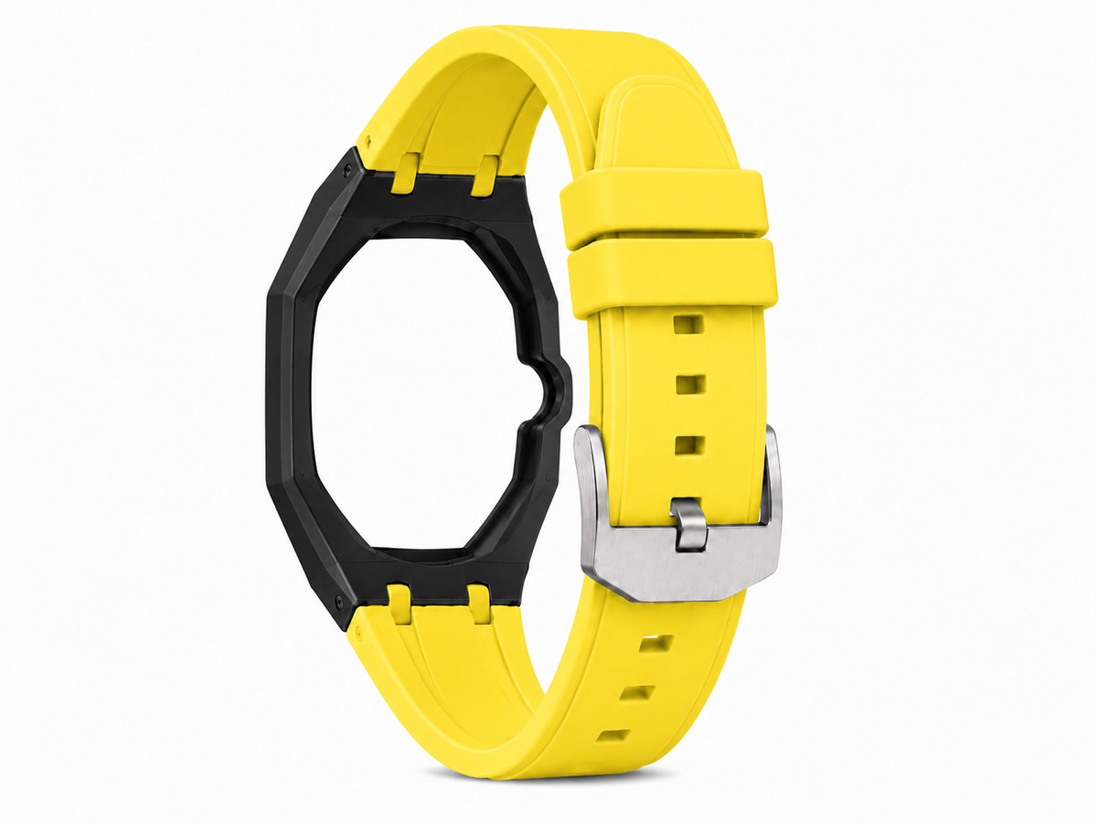 "Black Yellow" Watch Strap (3 o'clock dial)