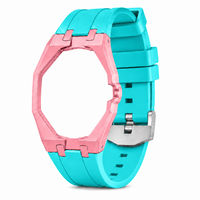 "Hot Pink Hot Blue" Watch Strap (3 o'clock dial)