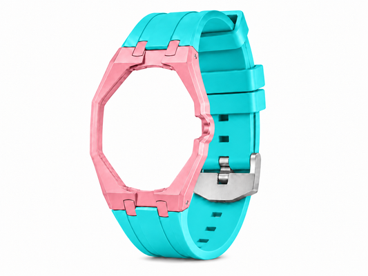 "Hot Pink Hot Blue" Watch Strap (3 o'clock dial)