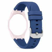 "Light Pink Blue" Watch Strap (12 o'clock dial)