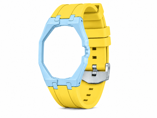 "Baby Blue Yellow" Watch Strap (3 o'clock dial)