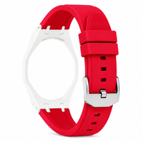 "White Red" Watch Strap (12 o'clock dial)