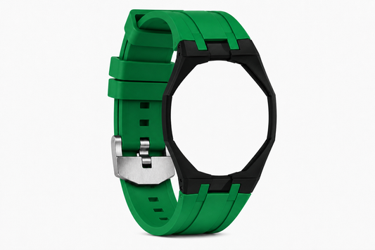 "Green Black" Watch Strap (12 o'clock dial)