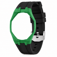 "Green Black" Watch Strap (12 o'clock dial)