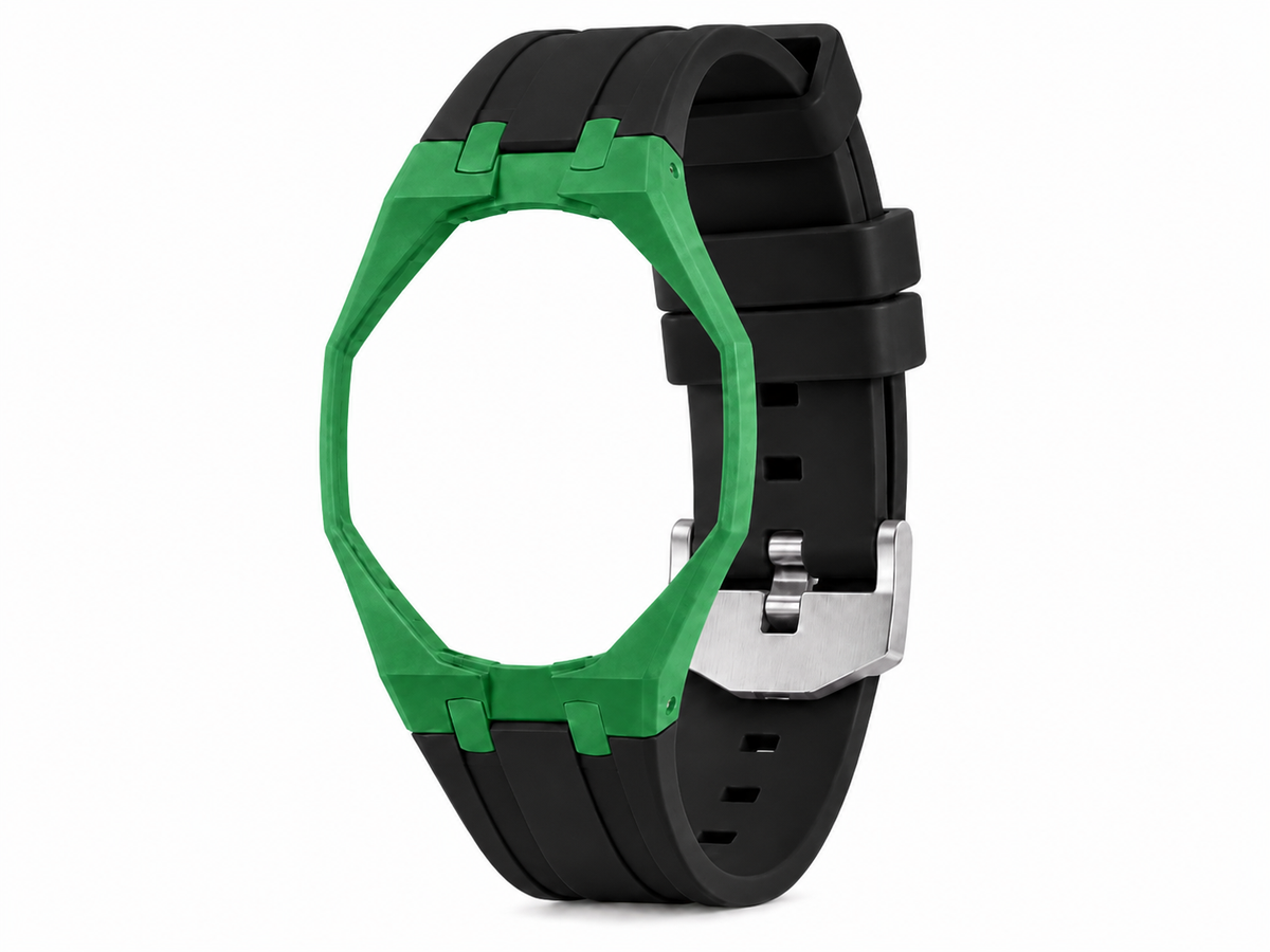 "Green Black" Watch Strap (12 o'clock dial)