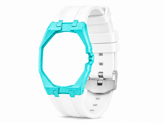 "Hot Blue White" Watch Strap (3 o'clock dial)