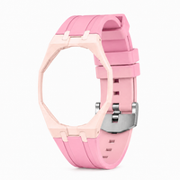 "Hot Pink Pale Pink" Watch Strap (12 o'clock dial)