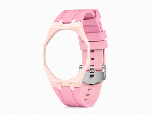 "Hot Pink Pale Pink" Watch Strap (12 o'clock dial)