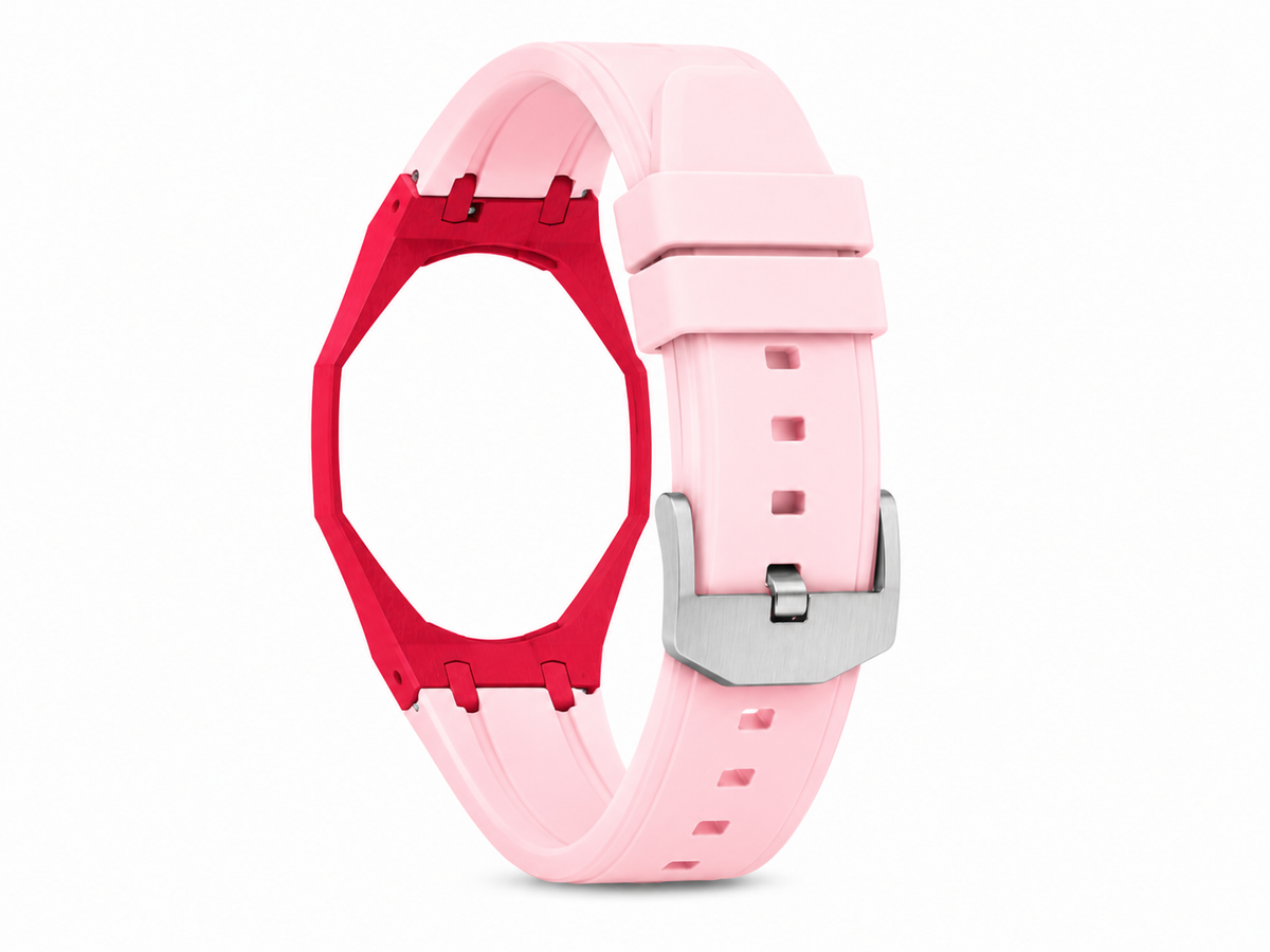 "Red Light Pink" Watch Strap (12 o'clock dial)