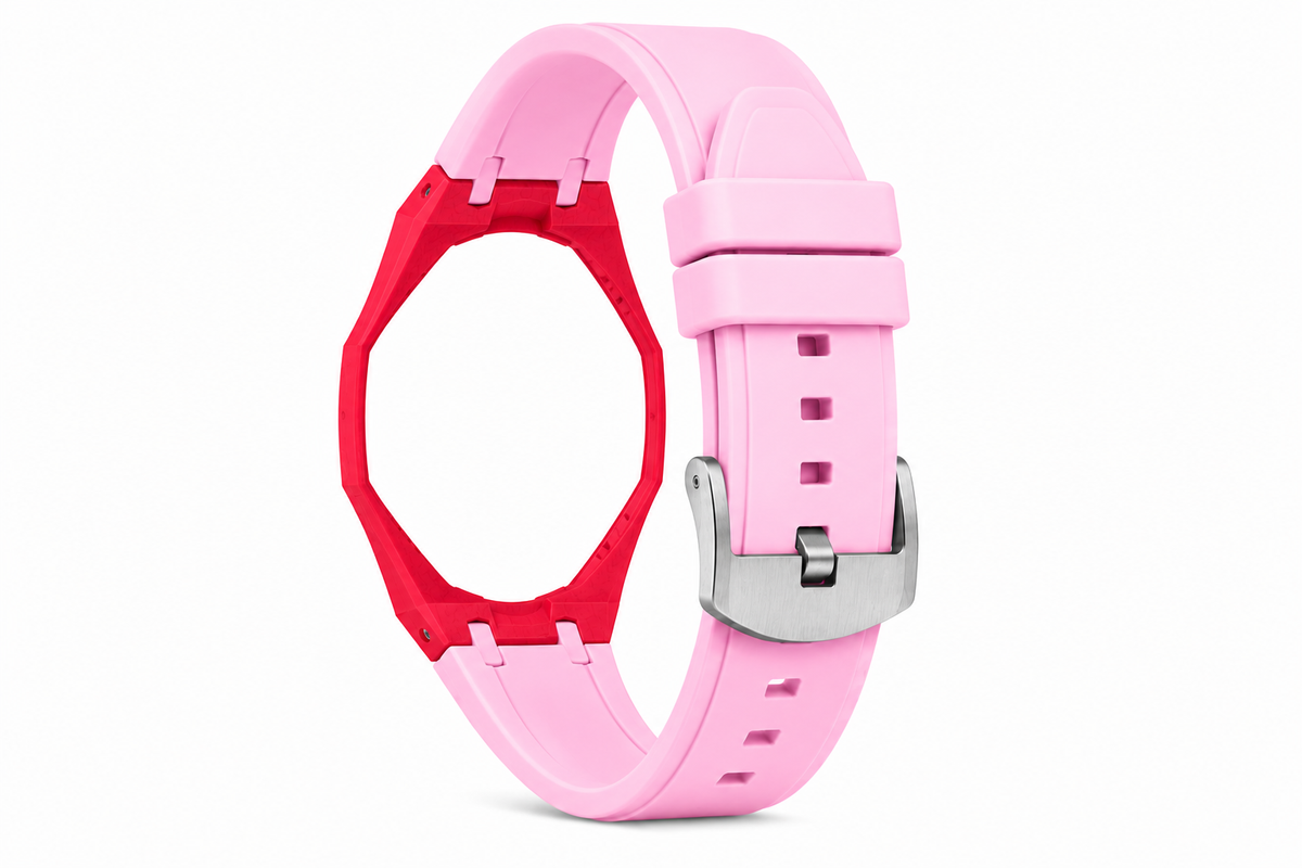 "Red Hot Pink" Watch Strap (12 o'clock dial)
