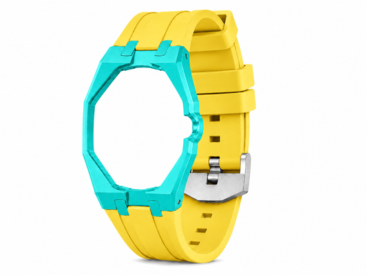 "Hot Blue Yellow" Watch Strap (3 o'clock dial)
