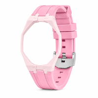 "Light Pink Hot Pink" Watch Strap (12 o'clock dial)