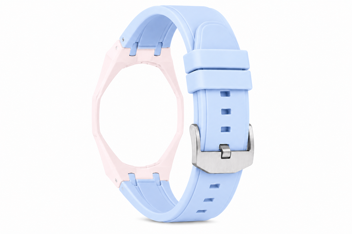 "Light Pink Baby Blue" Watch Strap (12 o'clock dial)