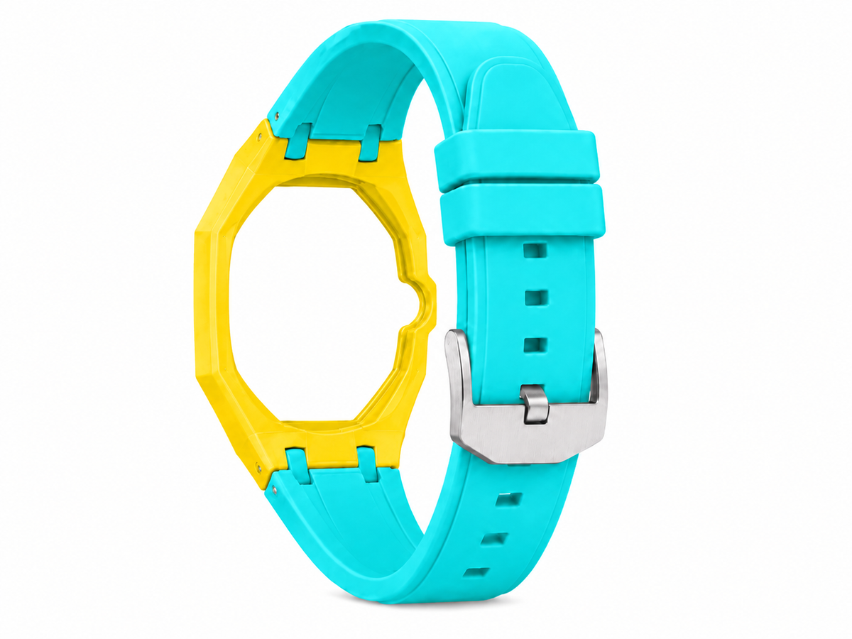 "Yellow Hot Blue" Watch Strap (3 o'clock dial)