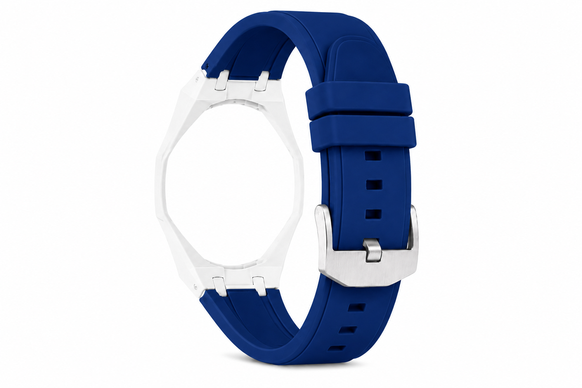 "White Blue" Watch Strap (12 o'clock dial)