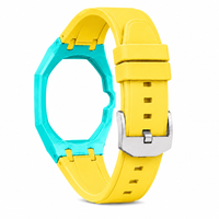 "Hot Blue Yellow" Watch Strap (3 o'clock dial)