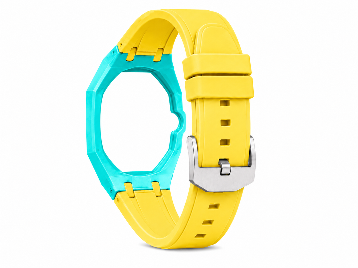 "Hot Blue Yellow" Watch Strap (3 o'clock dial)