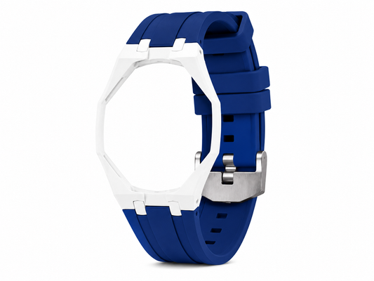 "White Blue" Watch Strap (12 o'clock dial)
