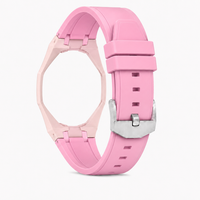 "Hot Pink Pale Pink" Watch Strap (12 o'clock dial)