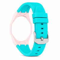 "Light Pink Hot Blue" Watch Strap (12 o'clock dial)