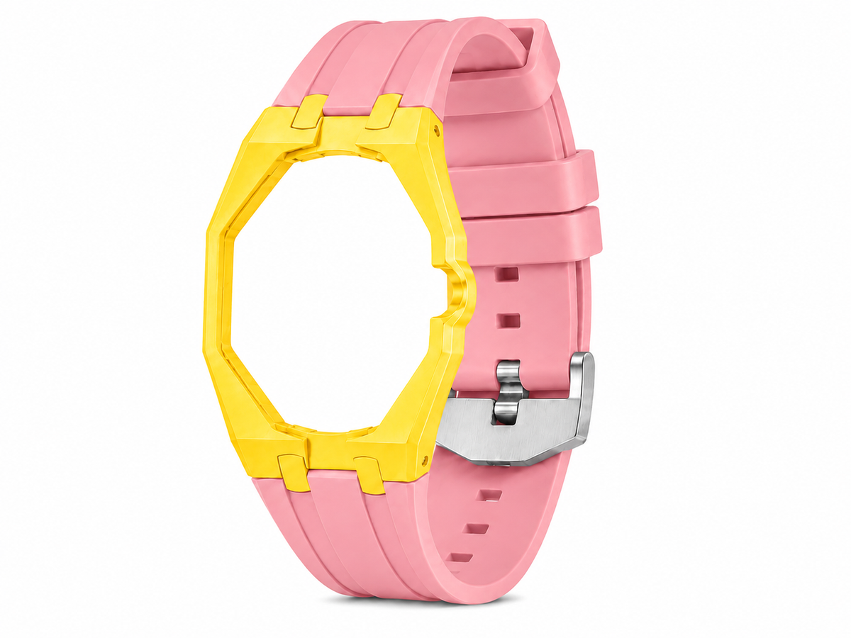 "Yellow Hot Pink" Watch Strap (3 o'clock dial)