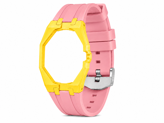 "Yellow Hot Pink" Watch Strap (3 o'clock dial)