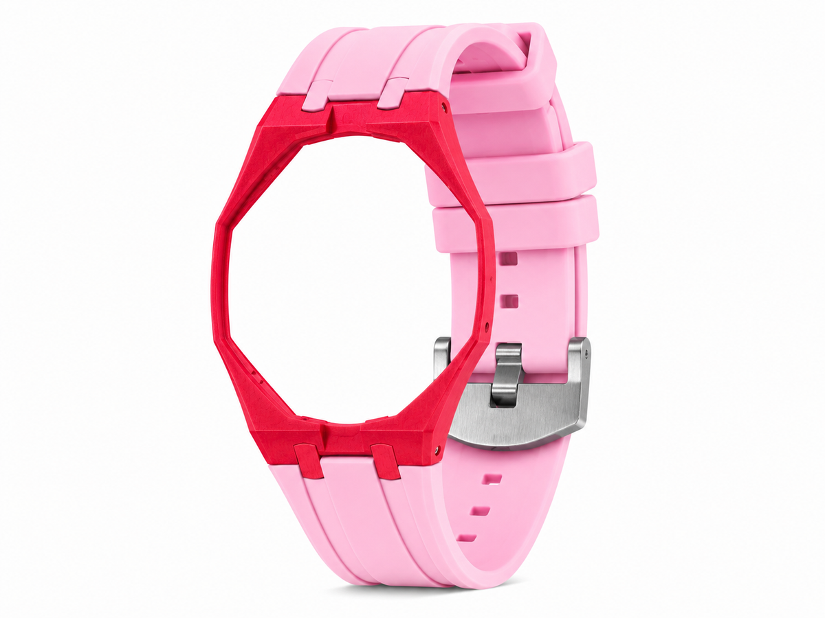"Red Hot Pink" Watch Strap (12 o'clock dial)