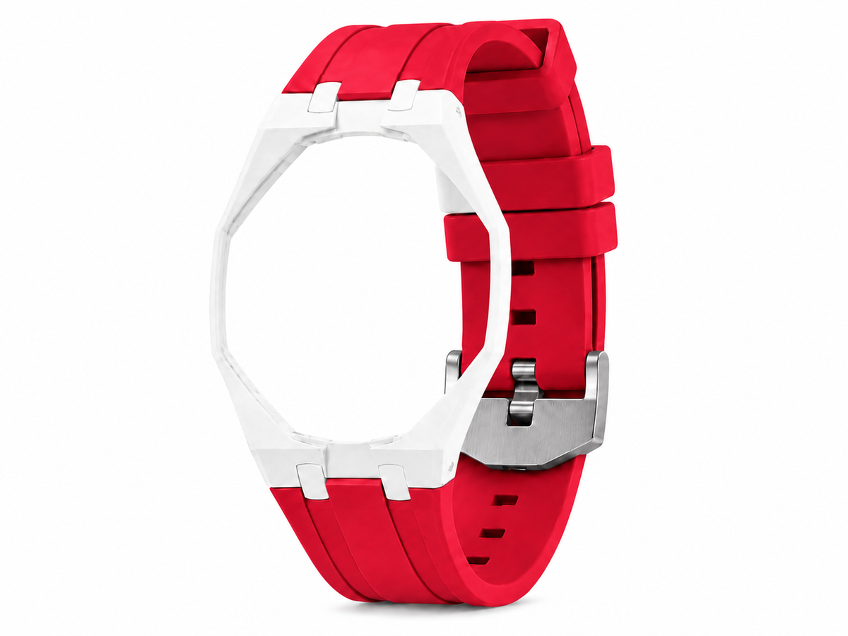 "White Red" Watch Strap (12 o'clock dial)