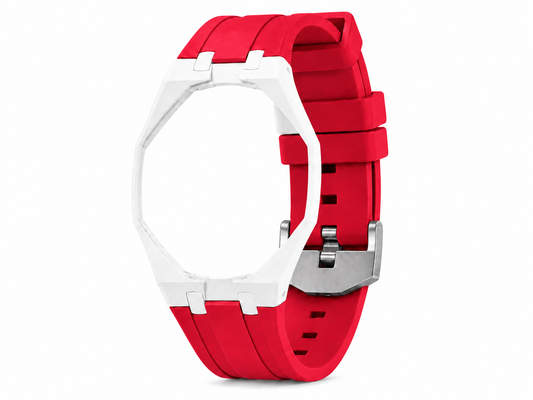 "White Red" Watch Strap (12 o'clock dial)