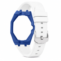 "Royal Blue White" Watch Strap (3 o'clock dial)