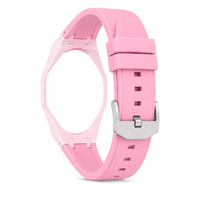 "Light Pink Hot Pink" Watch Strap (12 o'clock dial)