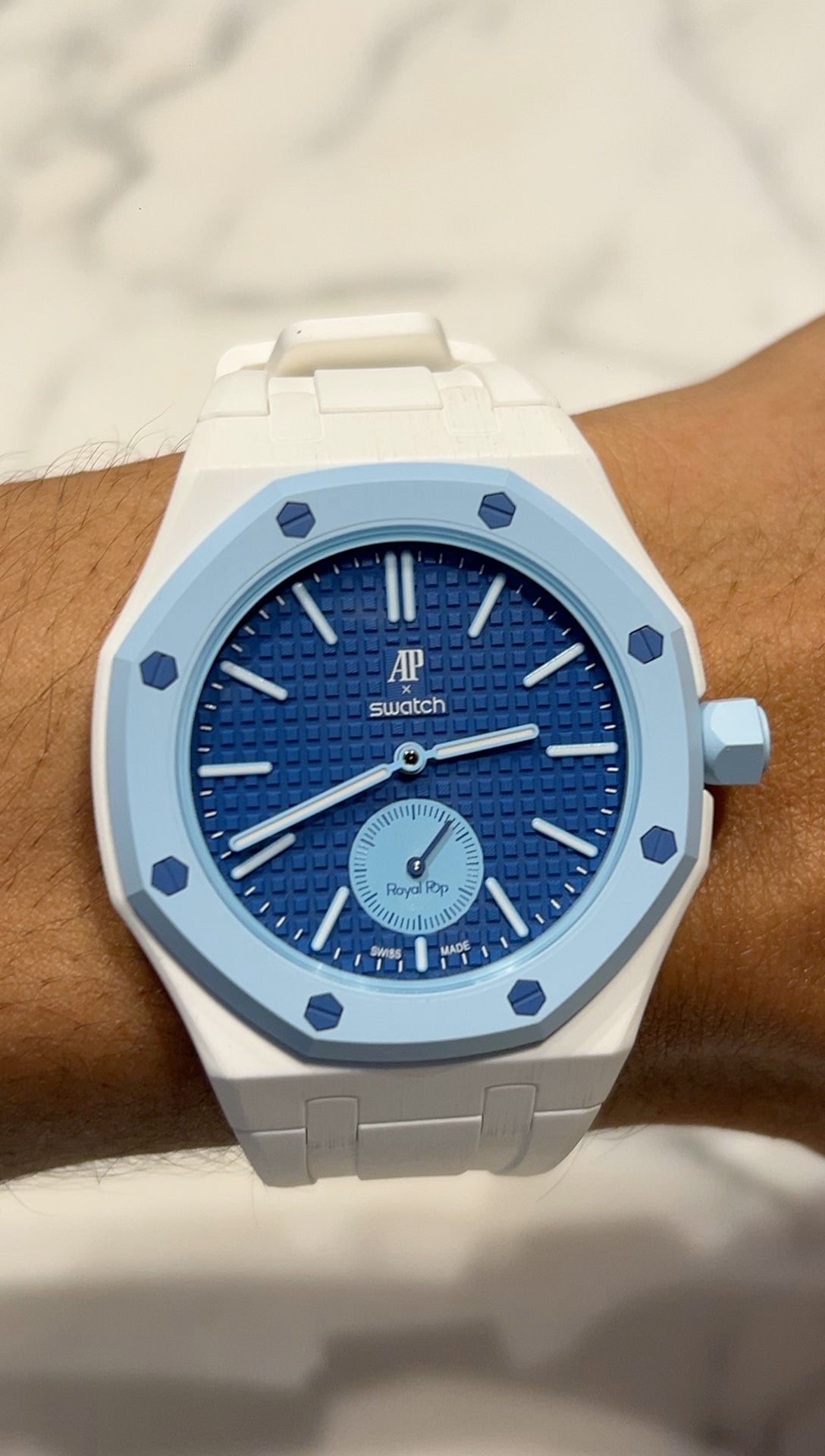 Swatch x Audemars Piguet "Glacier White"