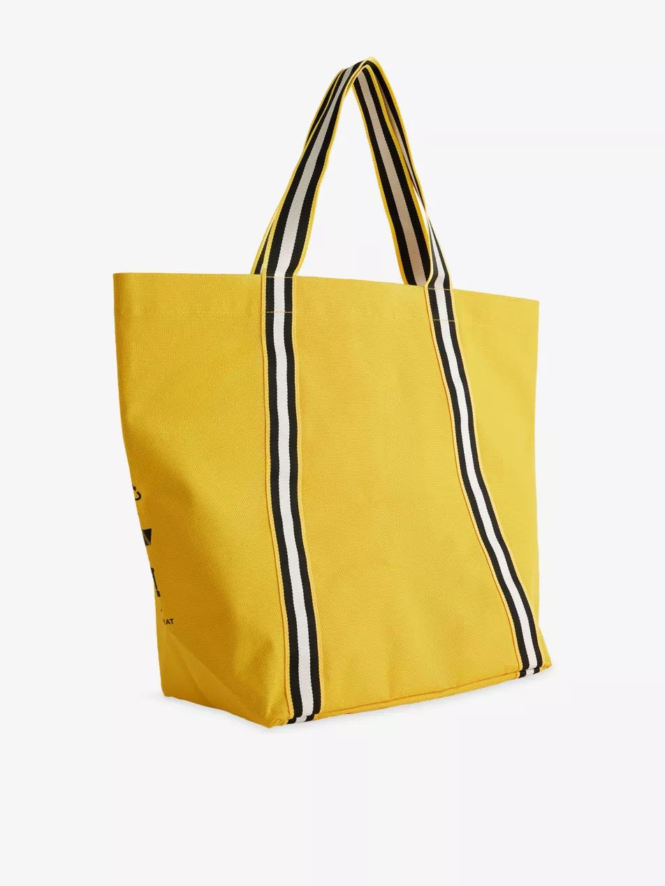 Selfridges Selection X Anya Hindmarch Logo-Print Large Canvas Tote Bag
