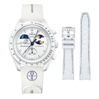 Swatch x Omega Bioceramic Moonswatch Mission to Earthphase – Moonshine Gold (SO33W701L) - 'COLD MOON'