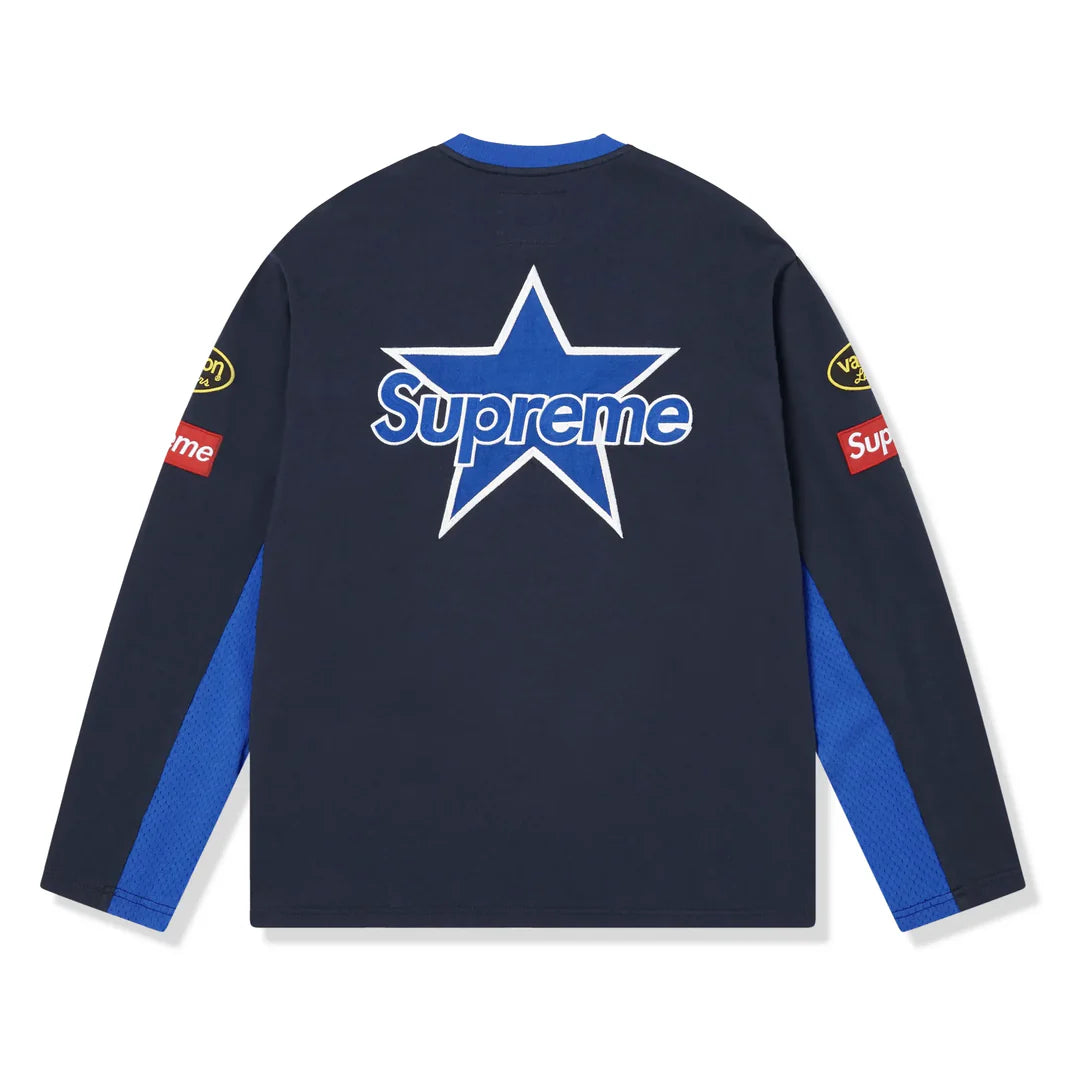 Supreme x Vanson L/S Navy Top (SS26)