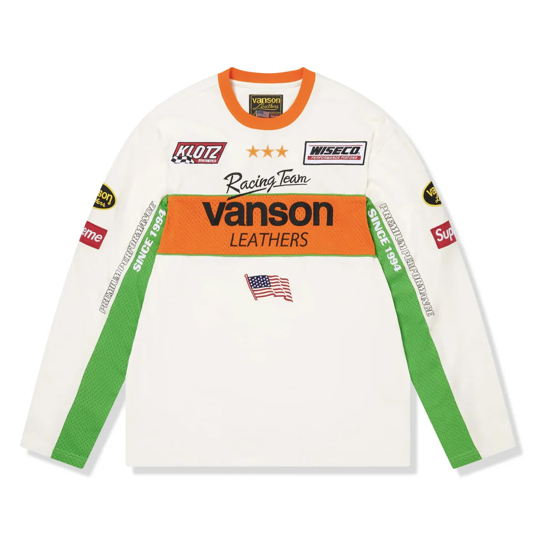 Supreme x Vanson L/S White Top (SS26)